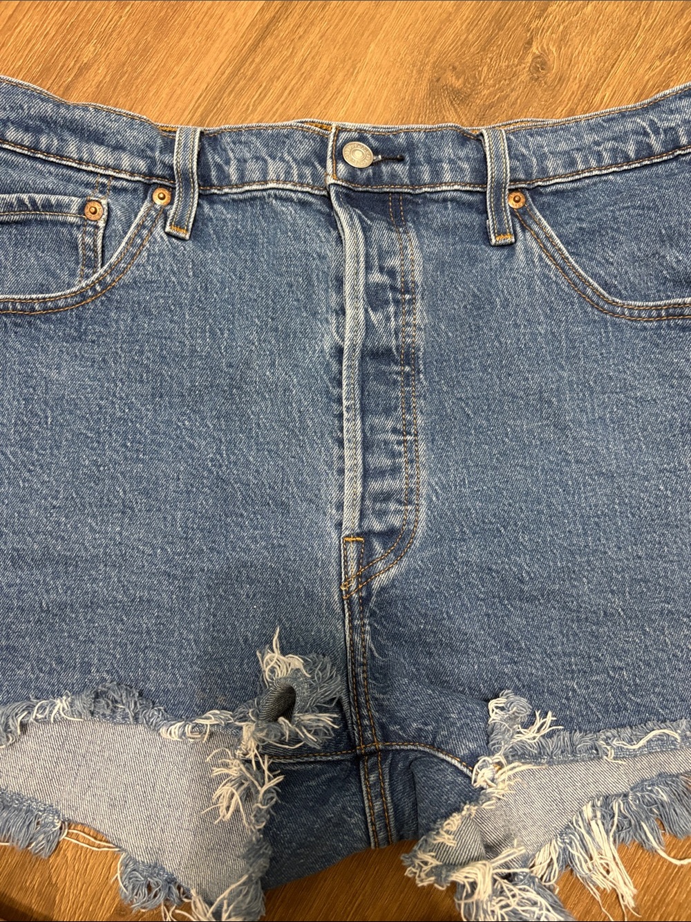 Levi's 501 High Rise Button Fly Shorts w34 - Picture 2 of 10